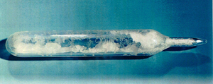 Uranium hexaflouride sample. Courtesy of the Argonne National Laboratory