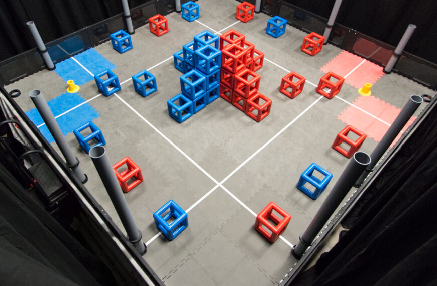 Students face off using their robotics skills at a VEX robotics competiton last weekend in Kearney